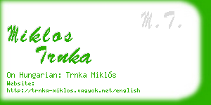 miklos trnka business card